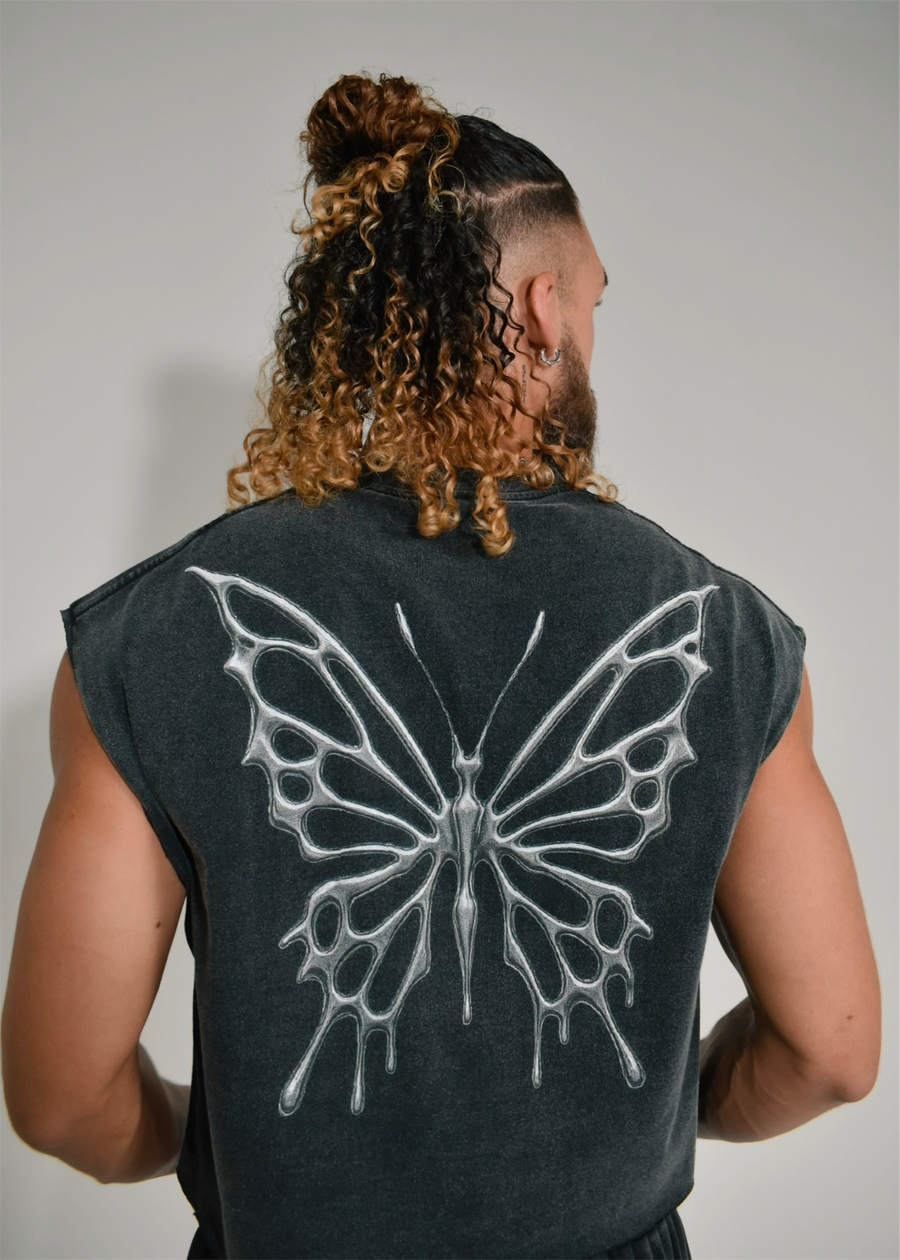 Dark Grey Cutoff Tee PREORDER